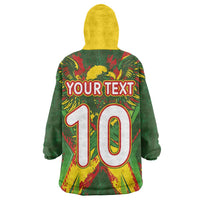 Custom Mali National Football Kid Wearable Blanket Hoodie Grunge Les Aigles Sporty Style - Wonder Print Shop