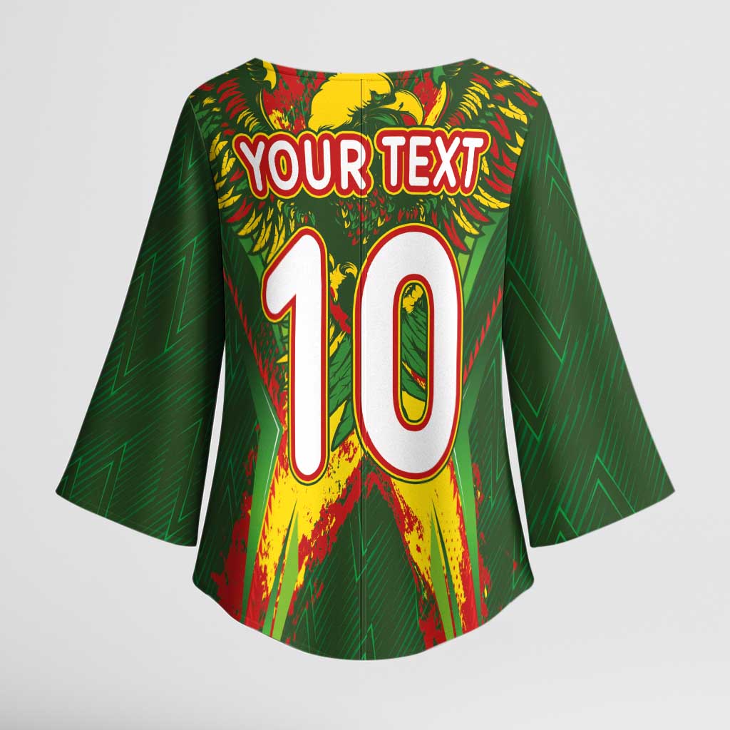 Custom Mali National Football Kimono Sleeve Blouse Grunge Les Aigles Sporty Style - Wonder Print Shop