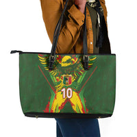 Custom Mali National Football Leather Tote Bag Grunge Les Aigles Sporty Style - Wonder Print Shop