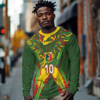 Custom Mali National Football Long Sleeve Shirt Grunge Les Aigles Sporty Style - Wonder Print Shop