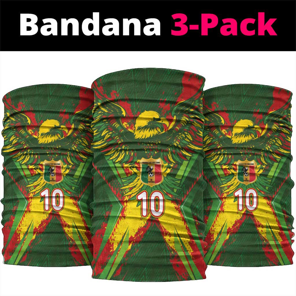 Custom Mali National Football Neck Gaiter Grunge Les Aigles Sporty Style - Wonder Print Shop