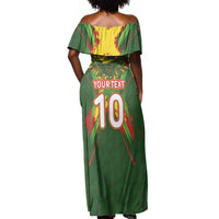 Custom Mali National Football Off Shoulder Maxi Dress Grunge Les Aigles Sporty Style - Wonder Print Shop
