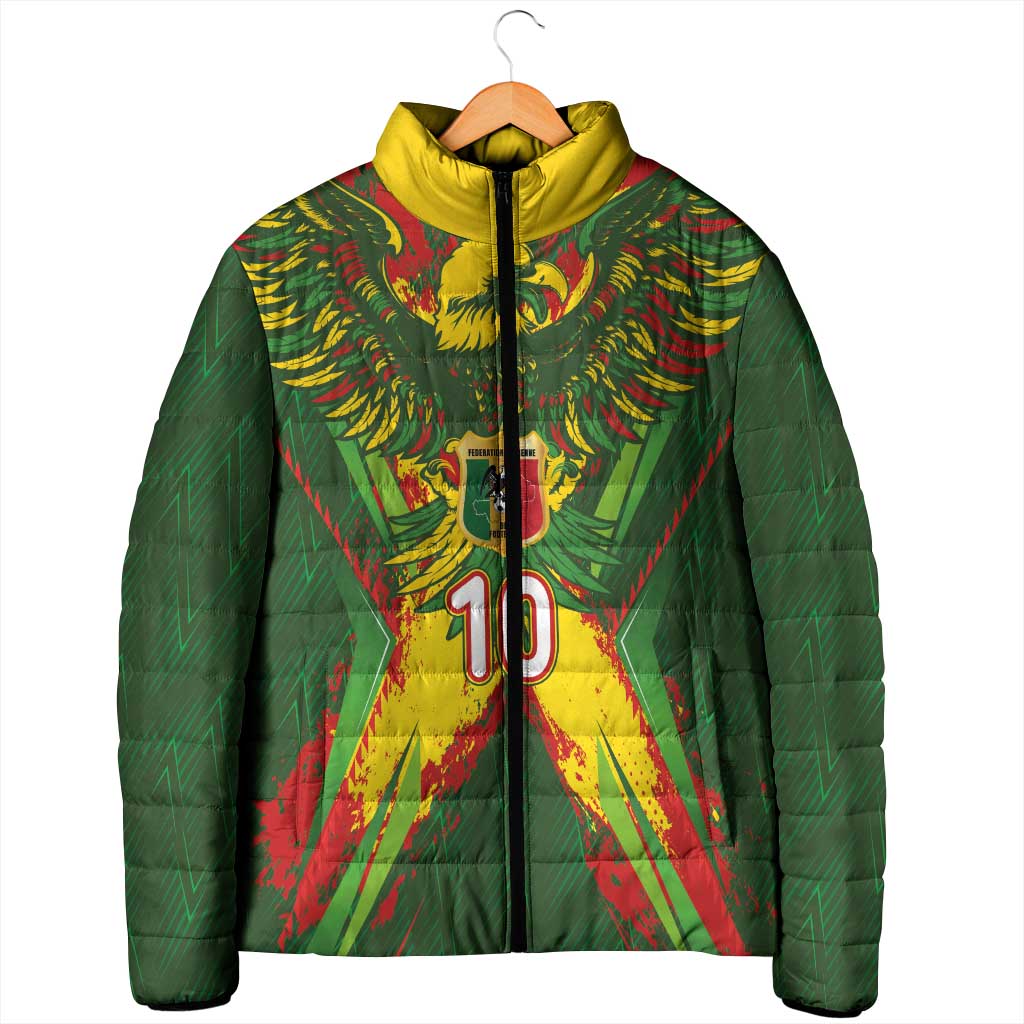 Custom Mali National Football Padded Jacket Grunge Les Aigles Sporty Style - Wonder Print Shop