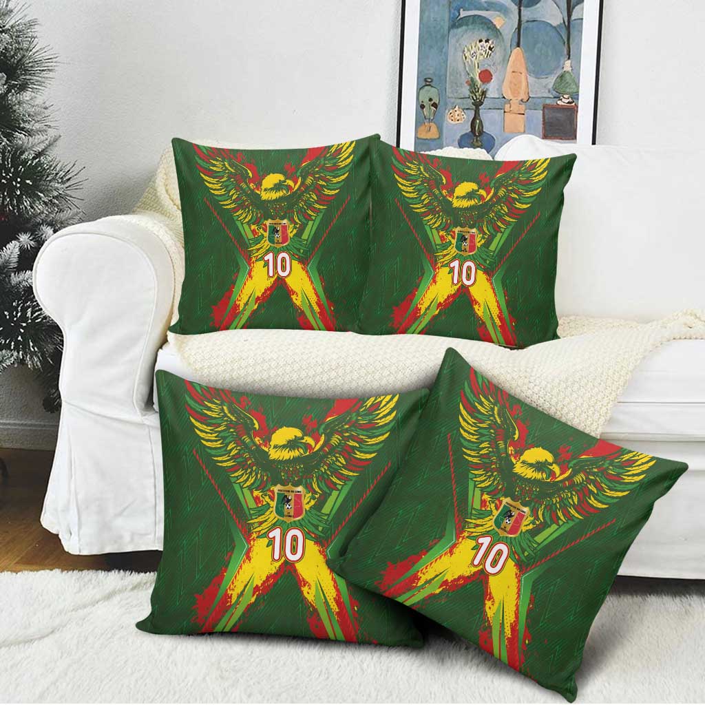 Custom Mali National Football Pillow Cover Grunge Les Aigles Sporty Style - Wonder Print Shop