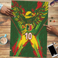 Custom Mali National Football Puzzle Grunge Les Aigles Sporty Style - Wonder Print Shop
