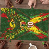 Custom Mali National Football Puzzle Grunge Les Aigles Sporty Style - Wonder Print Shop