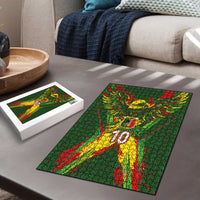 Custom Mali National Football Puzzle Grunge Les Aigles Sporty Style - Wonder Print Shop