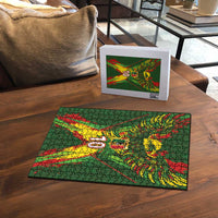 Custom Mali National Football Puzzle Grunge Les Aigles Sporty Style - Wonder Print Shop