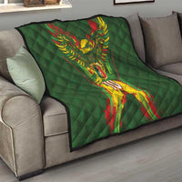 Custom Mali National Football Quilt Grunge Les Aigles Sporty Style - Wonder Print Shop