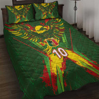 Custom Mali National Football Quilt Bed Set Grunge Les Aigles Sporty Style - Wonder Print Shop