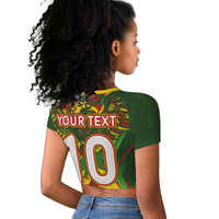Custom Mali National Football Raglan Cropped T shirt Grunge Les Aigles Sporty Style - Wonder Print Shop