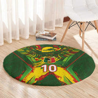 Custom Mali National Football Round Carpet Grunge Les Aigles Sporty Style - Wonder Print Shop