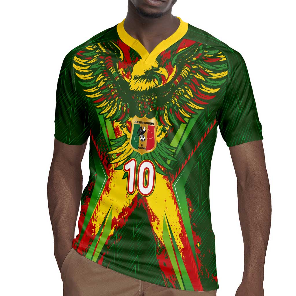 Custom Mali National Football Rugby Jersey Grunge Les Aigles Sporty Style - Wonder Print Shop