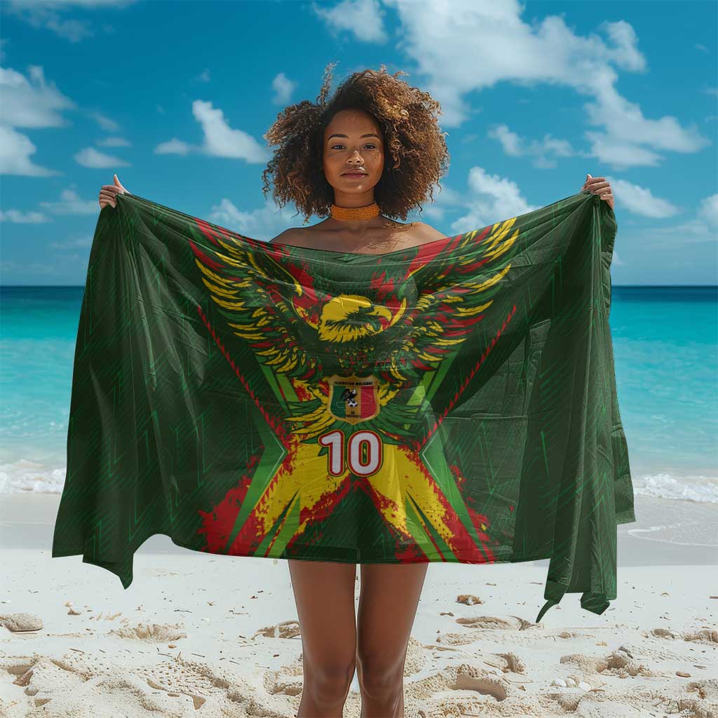 Custom Mali National Football Sarong Grunge Les Aigles Sporty Style - Wonder Print Shop