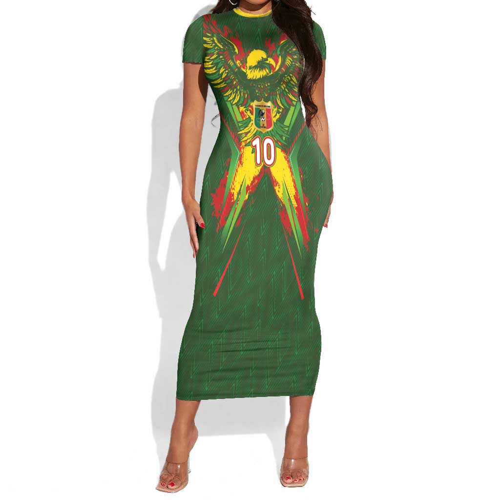 Custom Mali National Football Short Sleeve Bodycon Dress Grunge Les Aigles Sporty Style - Wonder Print Shop