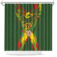 Custom Mali National Football Shower Curtain Grunge Les Aigles Sporty Style - Wonder Print Shop