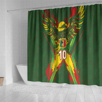 Custom Mali National Football Shower Curtain Grunge Les Aigles Sporty Style - Wonder Print Shop