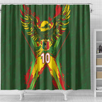 Custom Mali National Football Shower Curtain Grunge Les Aigles Sporty Style - Wonder Print Shop