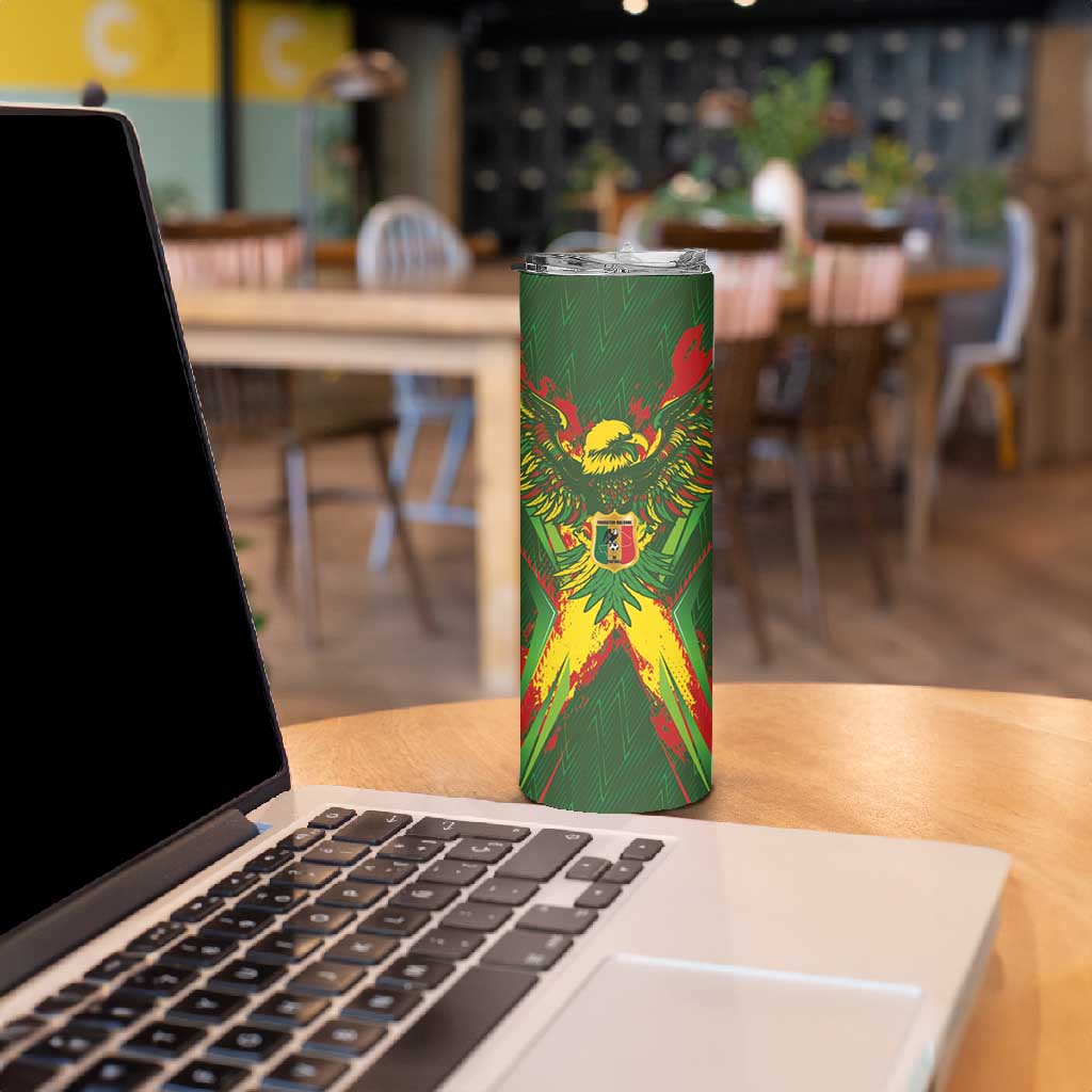 Custom Mali National Football Skinny Tumbler Grunge Les Aigles Sporty Style - Wonder Print Shop