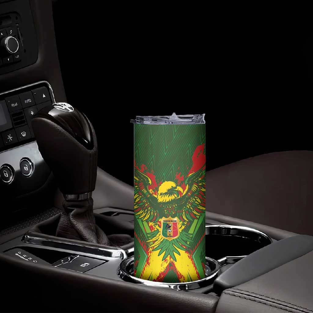 Custom Mali National Football Skinny Tumbler Grunge Les Aigles Sporty Style - Wonder Print Shop