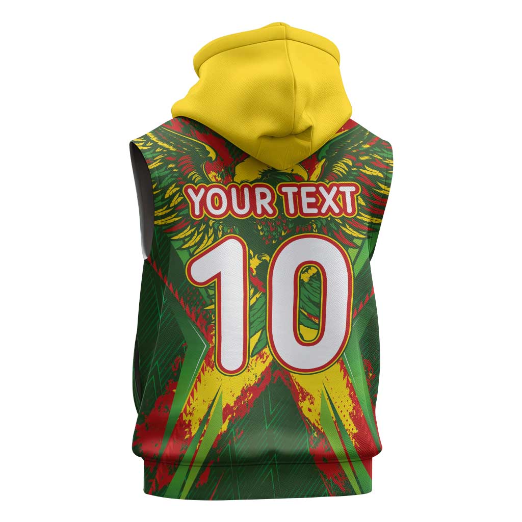 Custom Mali National Football Sleeveless Hoodie Grunge Les Aigles Sporty Style - Wonder Print Shop