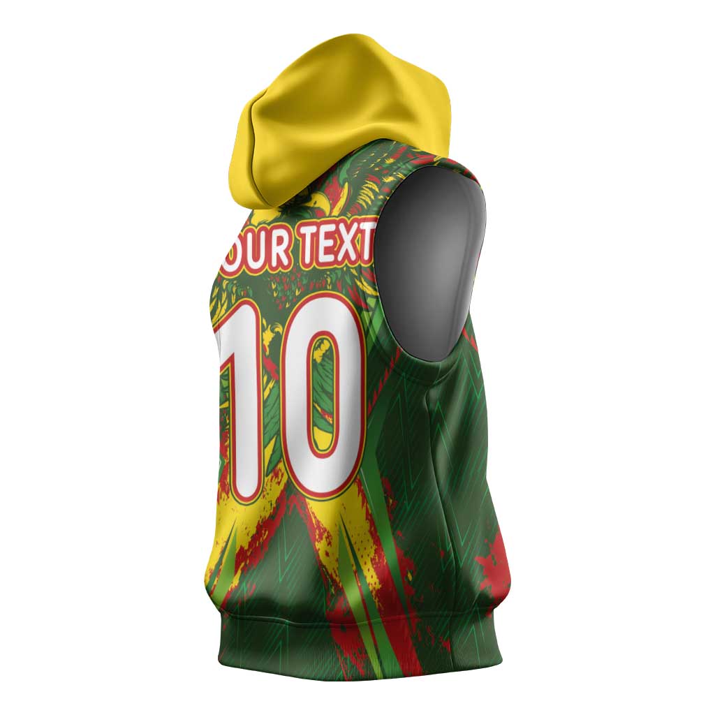 Custom Mali National Football Sleeveless Hoodie Grunge Les Aigles Sporty Style - Wonder Print Shop