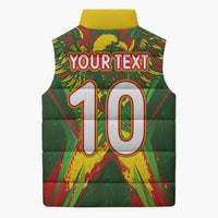 Custom Mali National Football Sleeveless Puffer Jacket Grunge Les Aigles Sporty Style - Wonder Print Shop