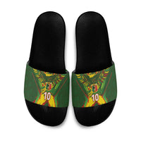 Custom Mali National Football Slide Sandals Grunge Les Aigles Sporty Style - Wonder Print Shop
