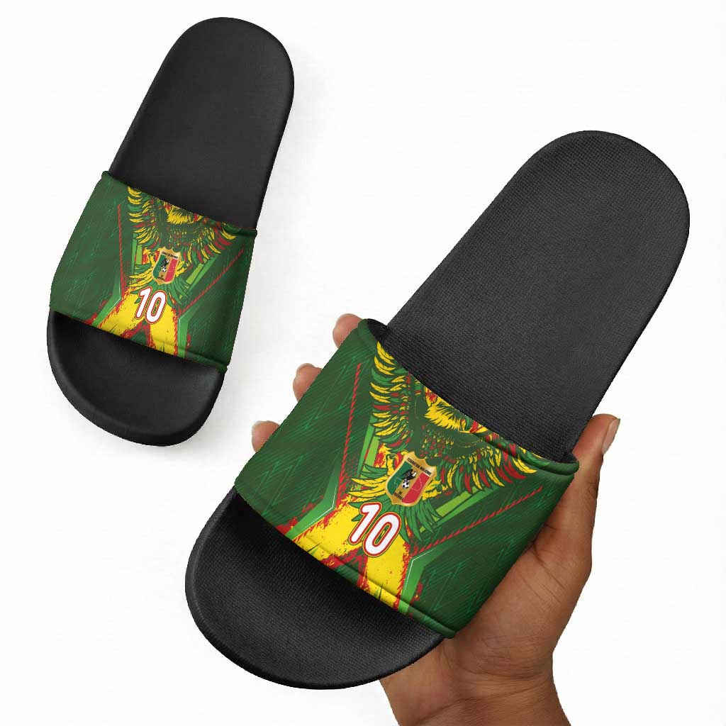 Custom Mali National Football Slide Sandals Grunge Les Aigles Sporty Style - Wonder Print Shop
