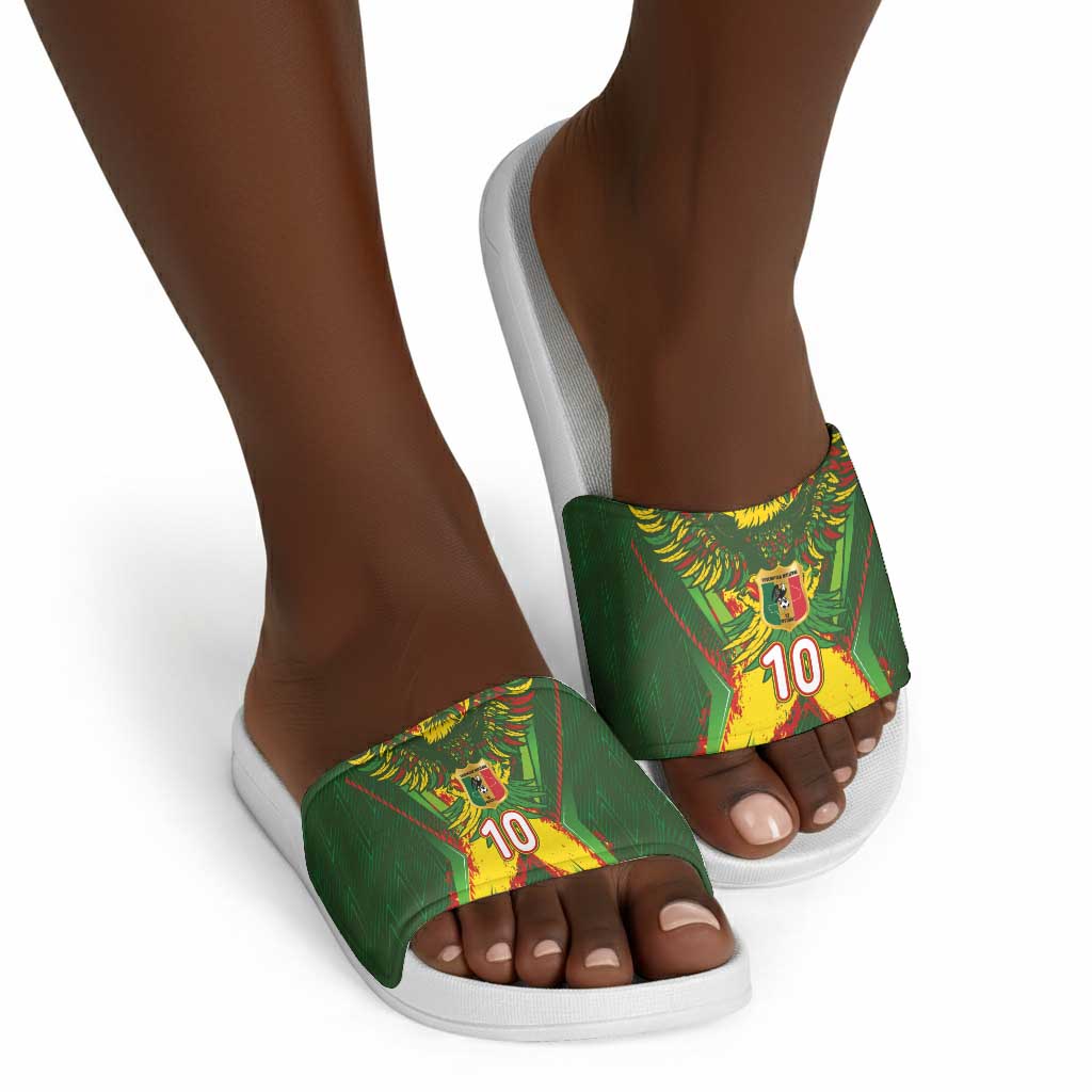 Custom Mali National Football Slide Sandals Grunge Les Aigles Sporty Style - Wonder Print Shop