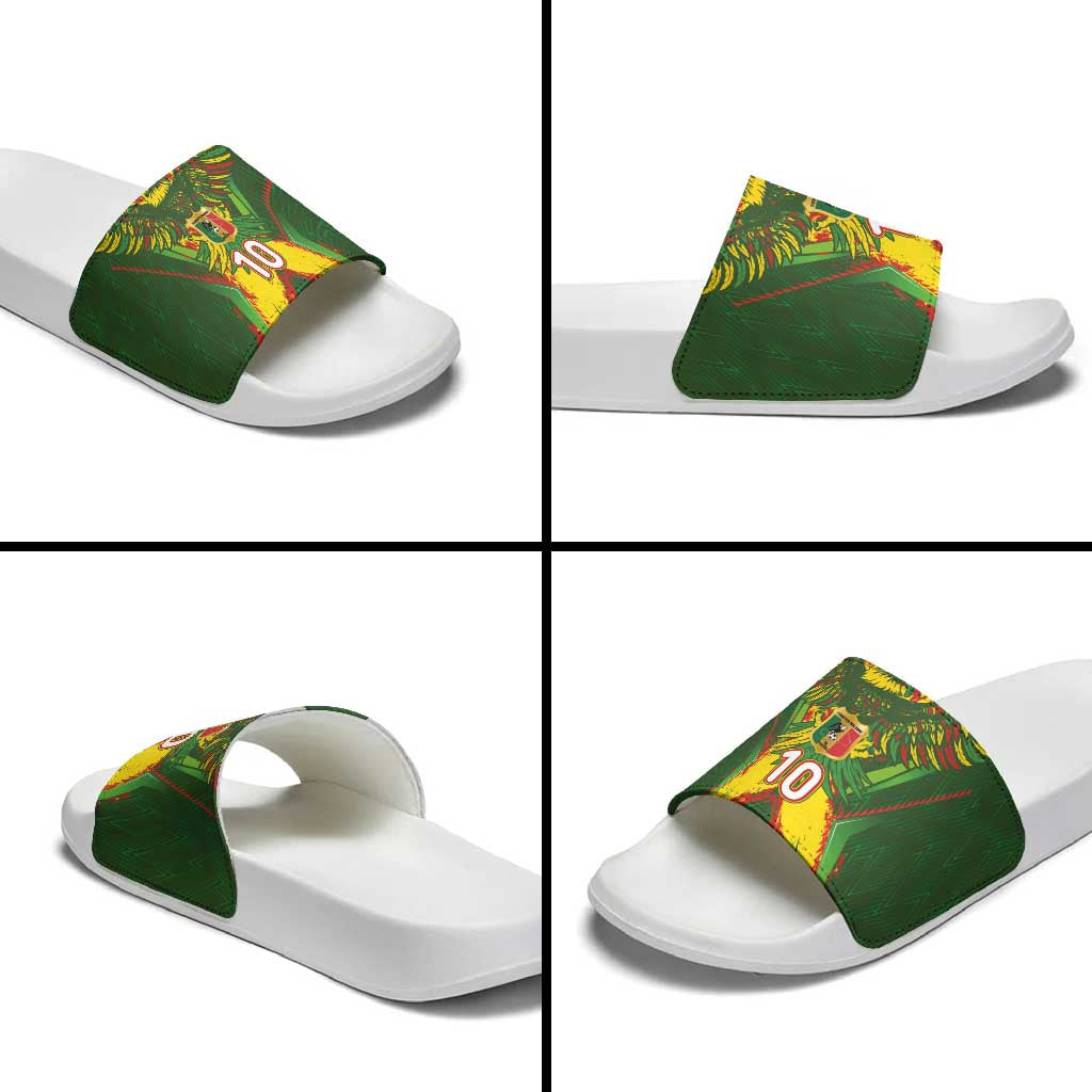 Custom Mali National Football Slide Sandals Grunge Les Aigles Sporty Style - Wonder Print Shop