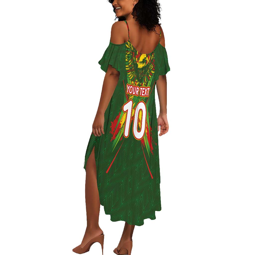Custom Mali National Football Summer Maxi Dress Grunge Les Aigles Sporty Style - Wonder Print Shop