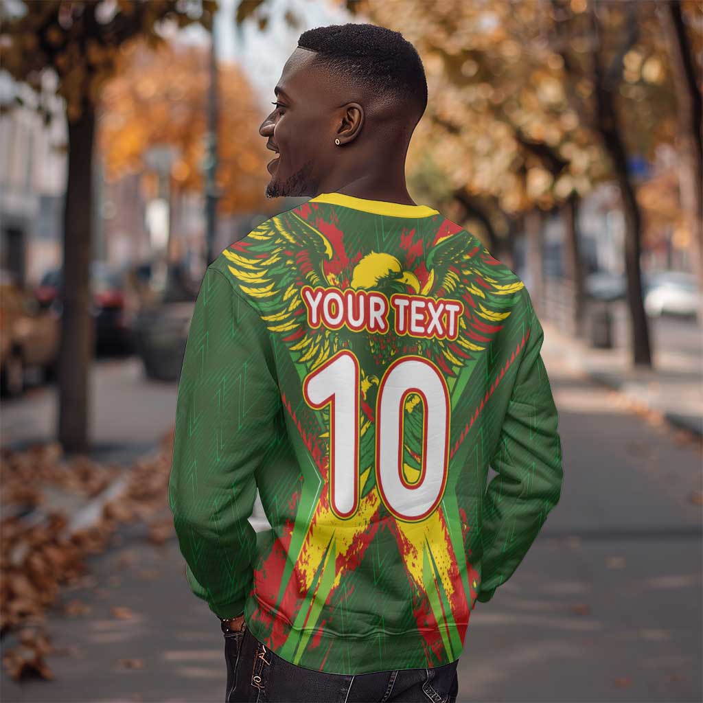 Custom Mali National Football Sweatshirt Grunge Les Aigles Sporty Style - Wonder Print Shop