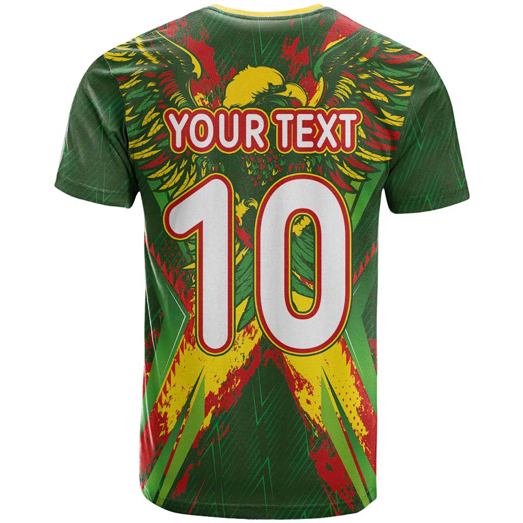 Custom Mali National Football T shirt Grunge Les Aigles Sporty Style - Wonder Print Shop