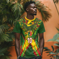 Custom Mali National Football T shirt Grunge Les Aigles Sporty Style - Wonder Print Shop