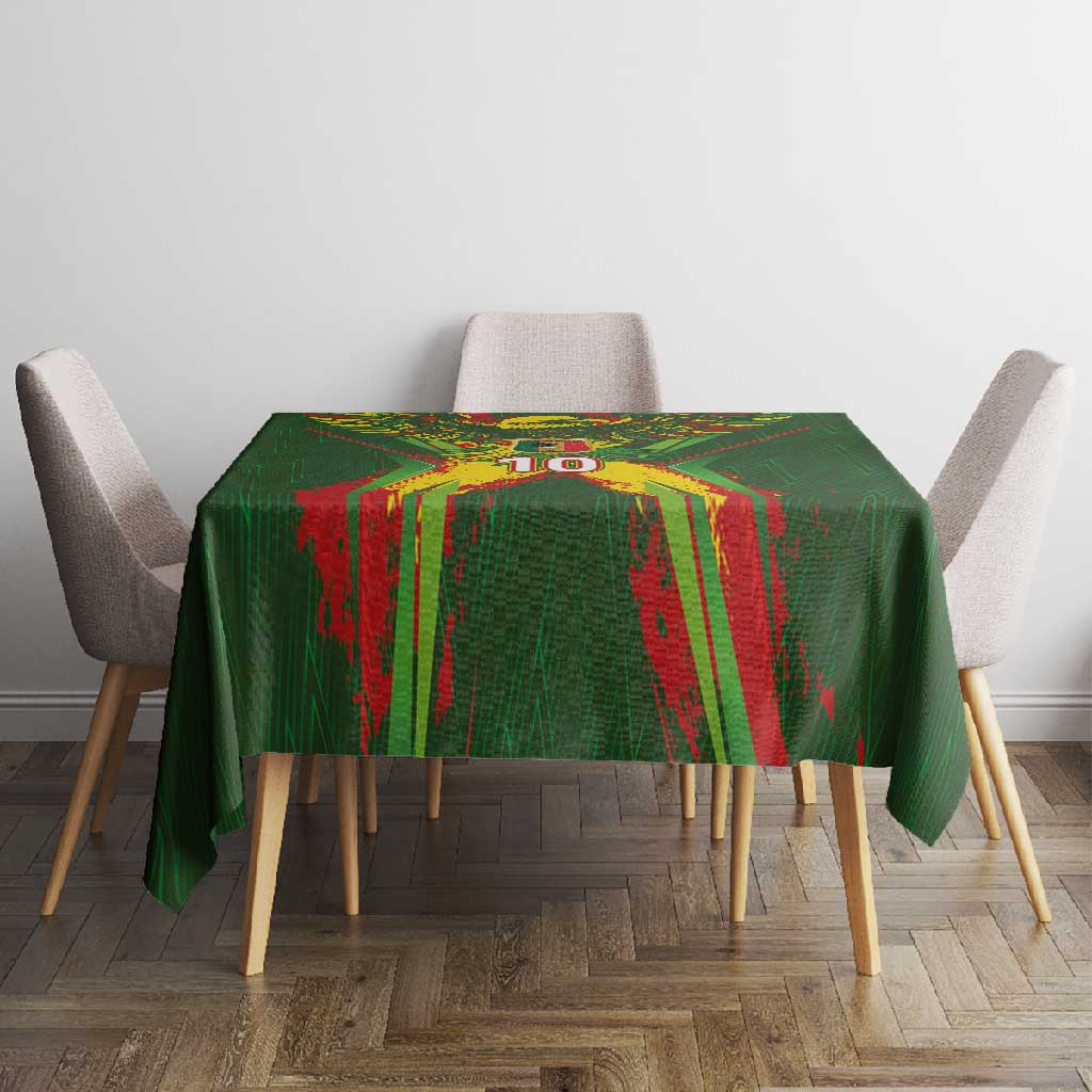 Custom Mali National Football Tablecloth Grunge Les Aigles Sporty Style - Wonder Print Shop