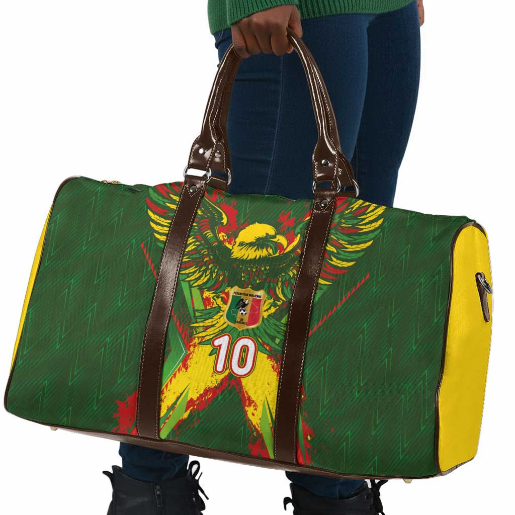Custom Mali National Football Travel Bag Grunge Les Aigles Sporty Style - Wonder Print Shop