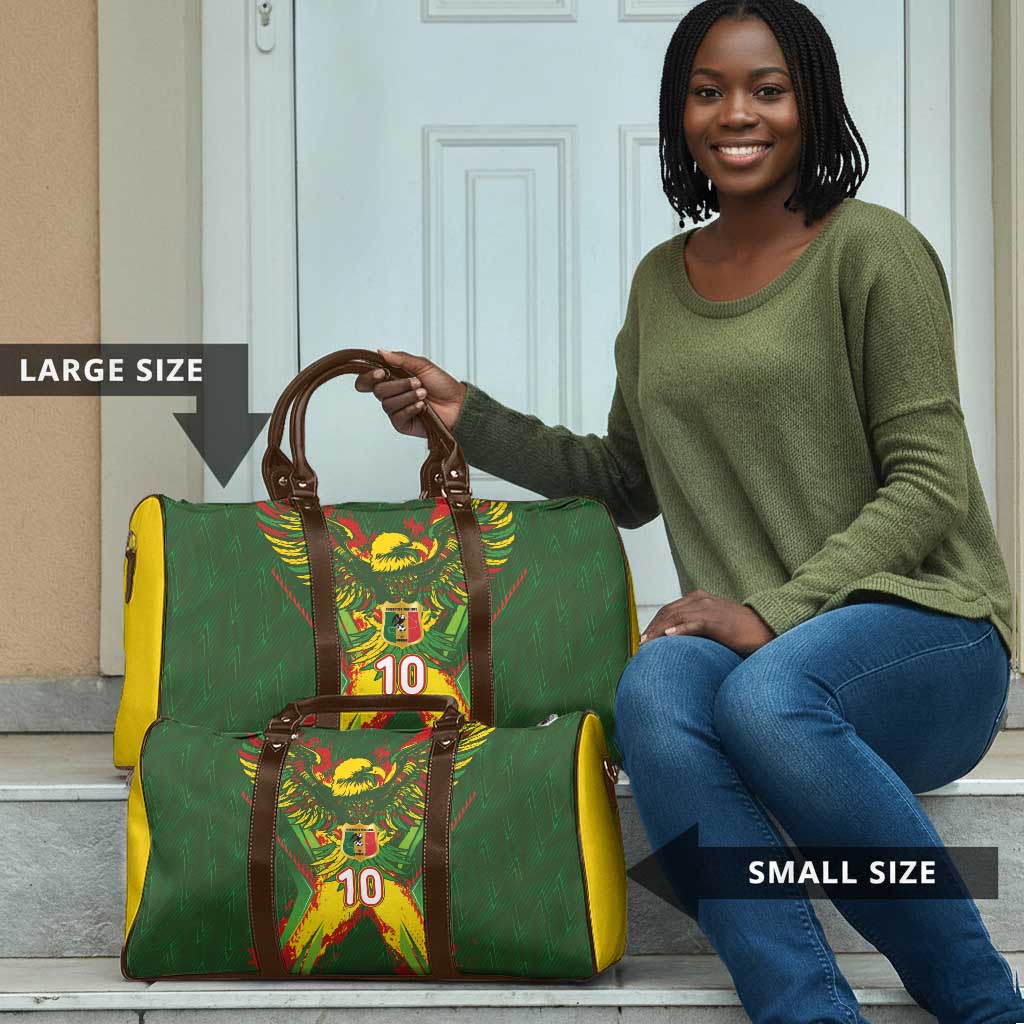 Custom Mali National Football Travel Bag Grunge Les Aigles Sporty Style - Wonder Print Shop