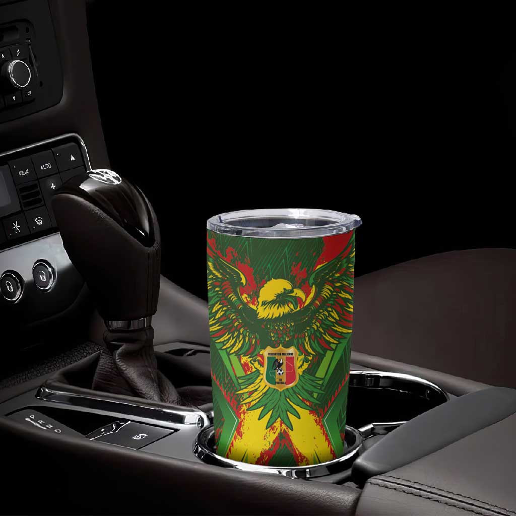 Custom Mali National Football Tumbler Cup Grunge Les Aigles Sporty Style - Wonder Print Shop