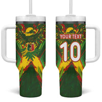 Custom Mali National Football Tumbler With Handle Grunge Les Aigles Sporty Style - Wonder Print Shop