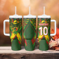 Custom Mali National Football Tumbler With Handle Grunge Les Aigles Sporty Style - Wonder Print Shop
