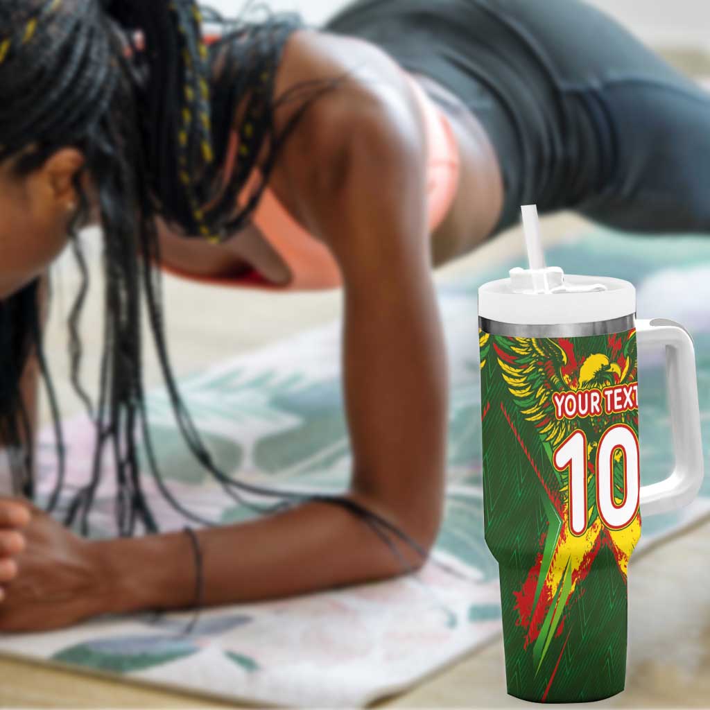 Custom Mali National Football Tumbler With Handle Grunge Les Aigles Sporty Style - Wonder Print Shop