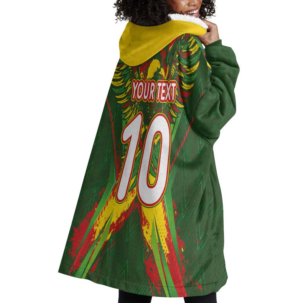 Custom Mali National Football Wearable Blanket Hoodie Grunge Les Aigles Sporty Style - Wonder Print Shop