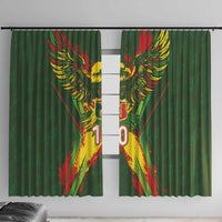 Custom Mali National Football Window Curtain Grunge Les Aigles Sporty Style - Wonder Print Shop