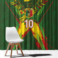 Custom Mali National Football Window Curtain Grunge Les Aigles Sporty Style - Wonder Print Shop
