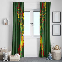 Custom Mali National Football Window Curtain Grunge Les Aigles Sporty Style - Wonder Print Shop