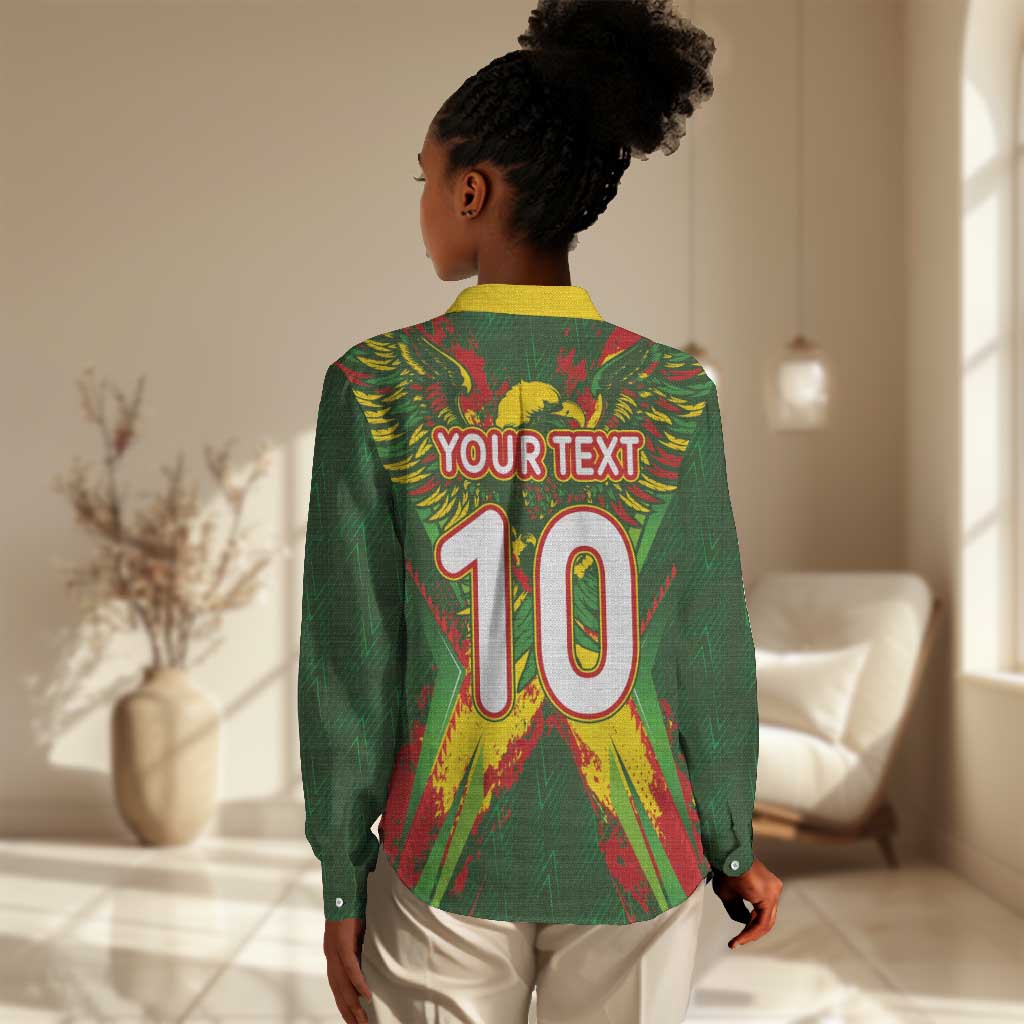 Custom Mali National Football Women Casual Shirt Grunge Les Aigles Sporty Style - Wonder Print Shop