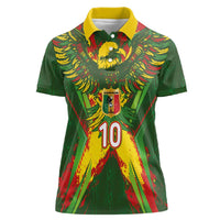 Custom Mali National Football Women Polo Shirt Grunge Les Aigles Sporty Style - Wonder Print Shop