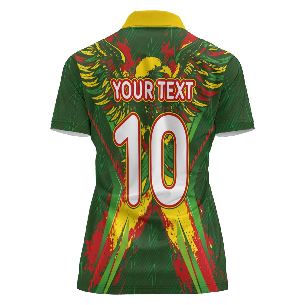 Custom Mali National Football Women Polo Shirt Grunge Les Aigles Sporty Style - Wonder Print Shop