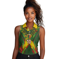 Custom Mali National Football Women Sleeveless Polo Shirt Grunge Les Aigles Sporty Style - Wonder Print Shop